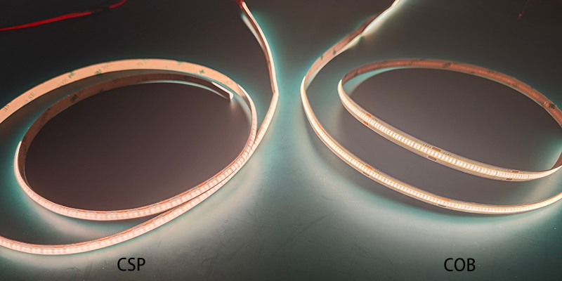 Comparison of CSP and COB LED strip lights