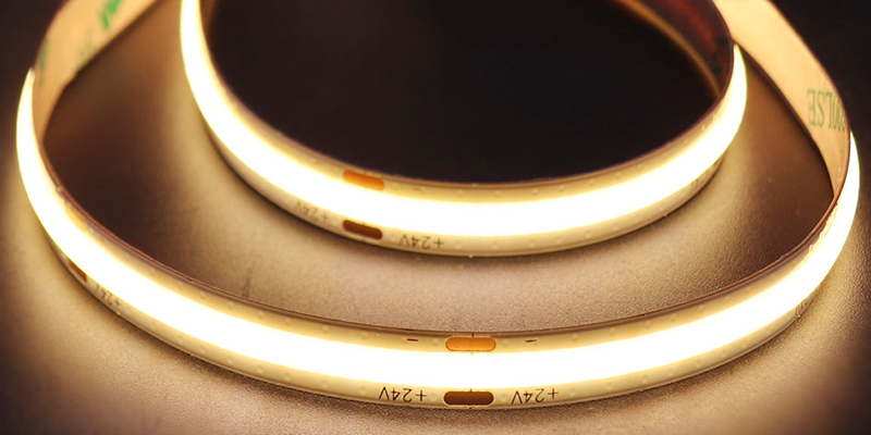 24v cob led strip light glowing