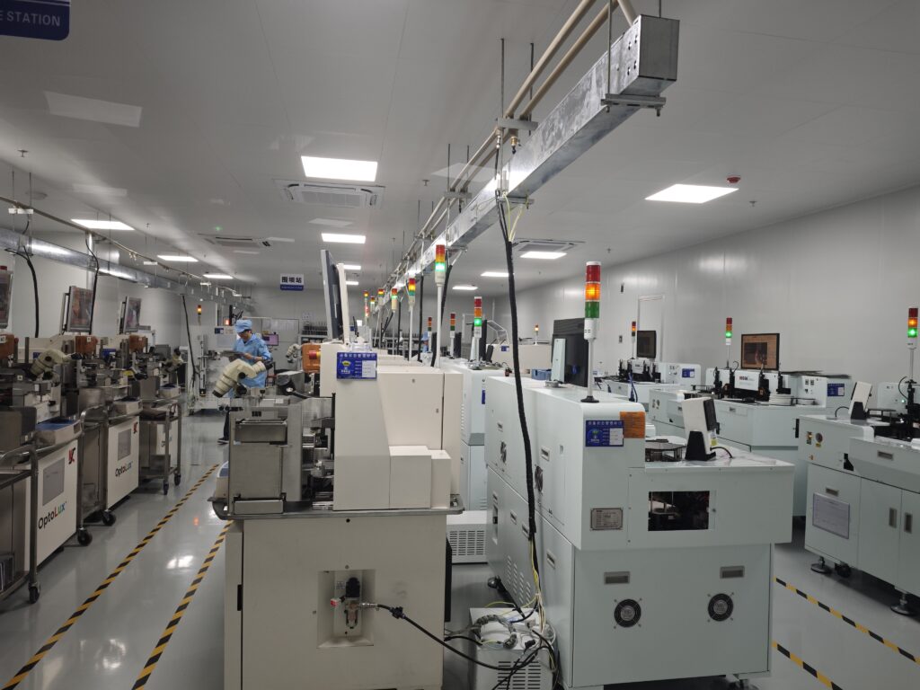 Automated LED strip light manufacturing line with precision machinery