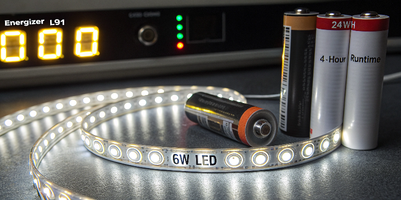 6W LED Strip 6W LED strip with batteries and power indicator