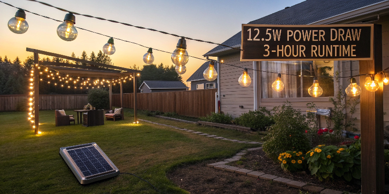 Outdoor String Lights Solar powered string lights for outdoor patio