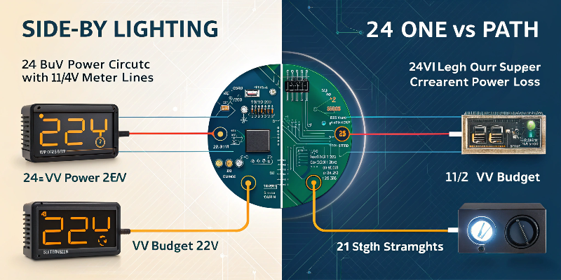  circuit comparison for energy efficiency and voltage drop