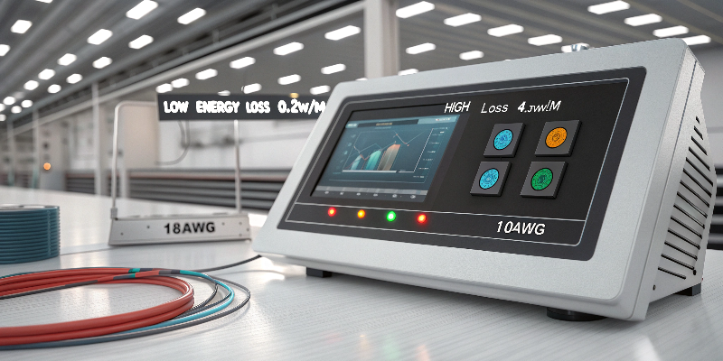 LED power loss tester, comparing wire gauge energy efficiency