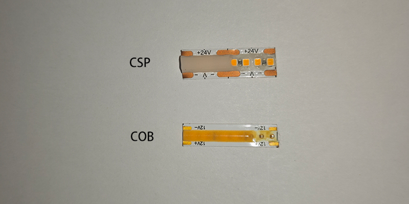 CSP vs COB LED strip light close-up
