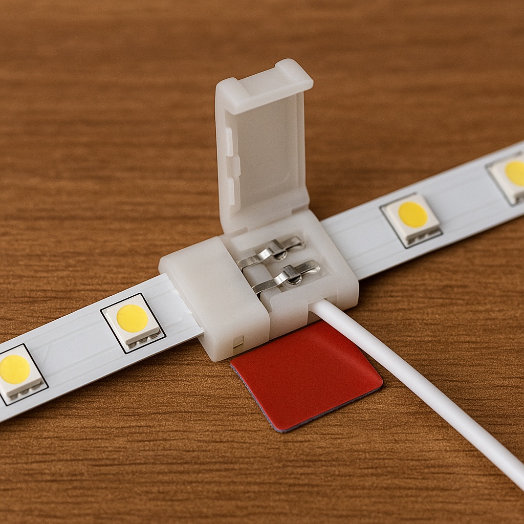 Soldered hybrid connector detail