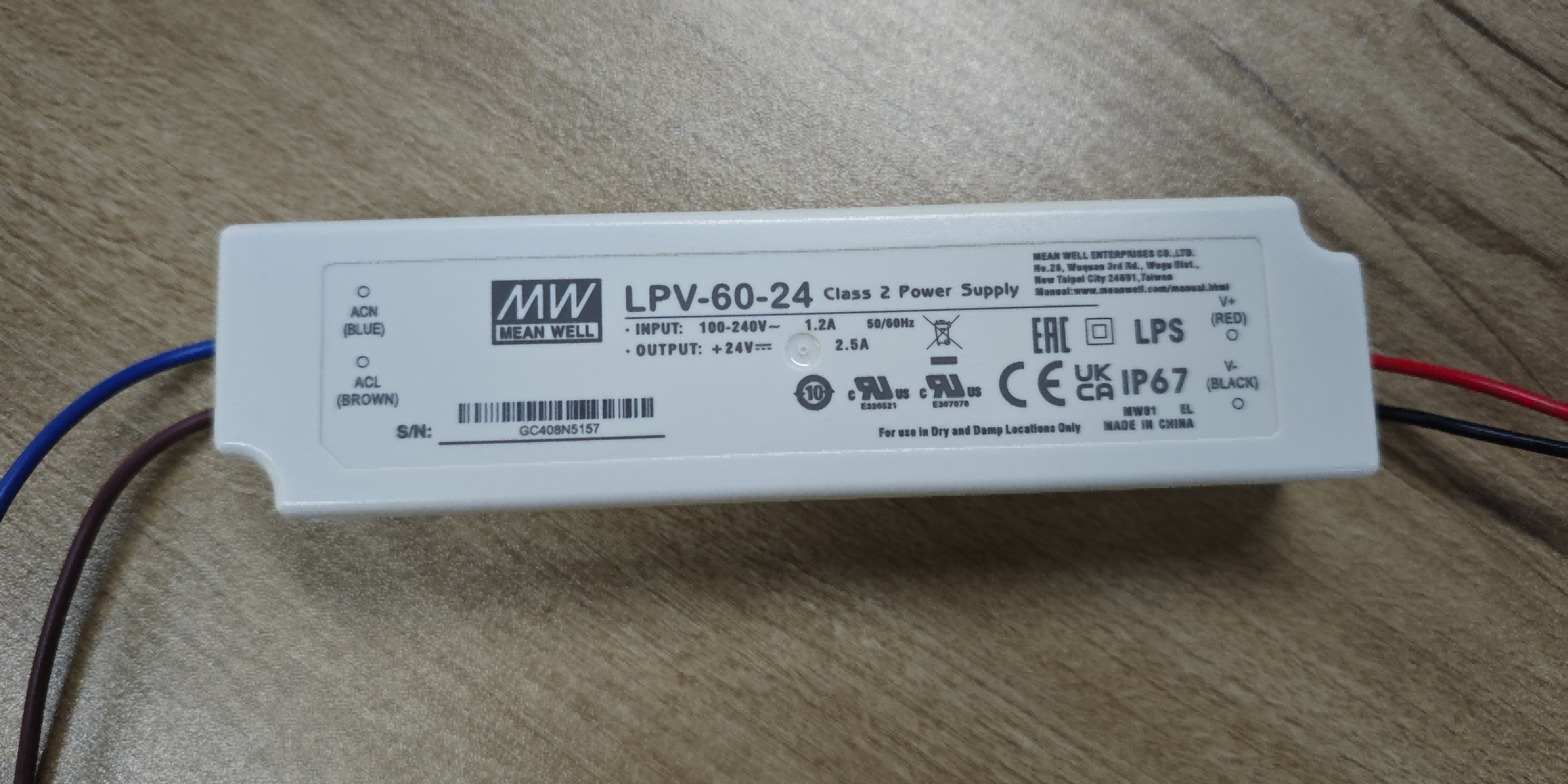 Mean Well LPV-60-24 LED power supply unit