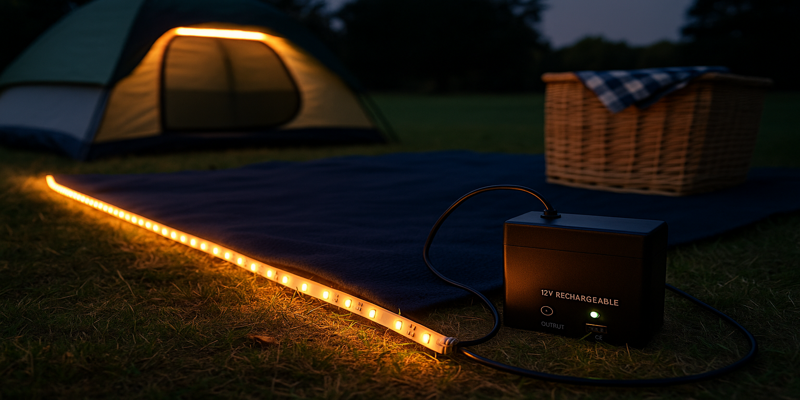 Camping lighting 12v led strip lights for camping setup