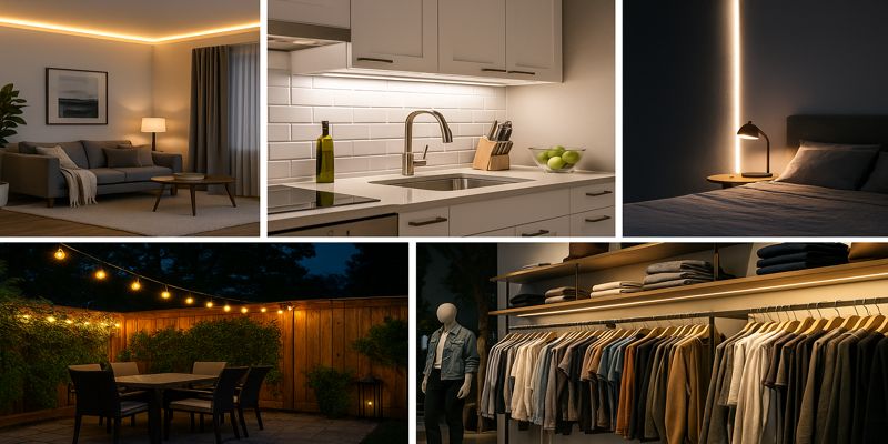 led strip lights for home retail and outdoor use