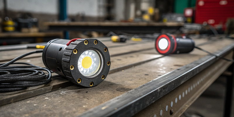 industrial led work light on table