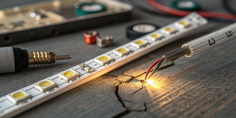 LED Strip Repair Soldering LED strip light for connection