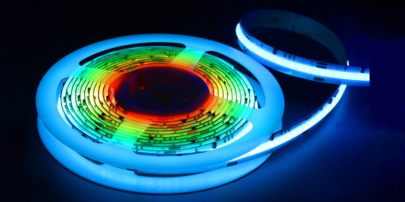 glow led strip multicolor led strip light reel, glowing smart tape light in blue and red