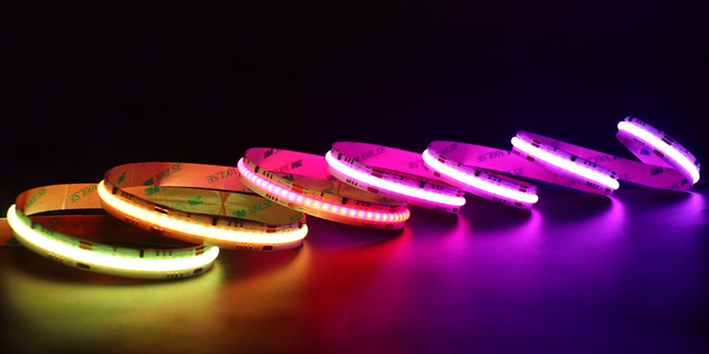 rgb strip lights flexible rgb led strips glowing, color changing tape lights for decoration