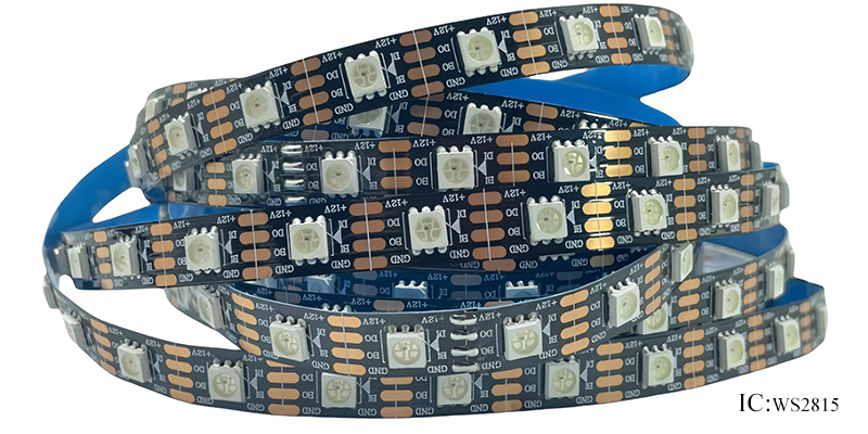 ws2815 led strip ws2815 led strip close-up, addressable 12v rgb light tape with black pcb
