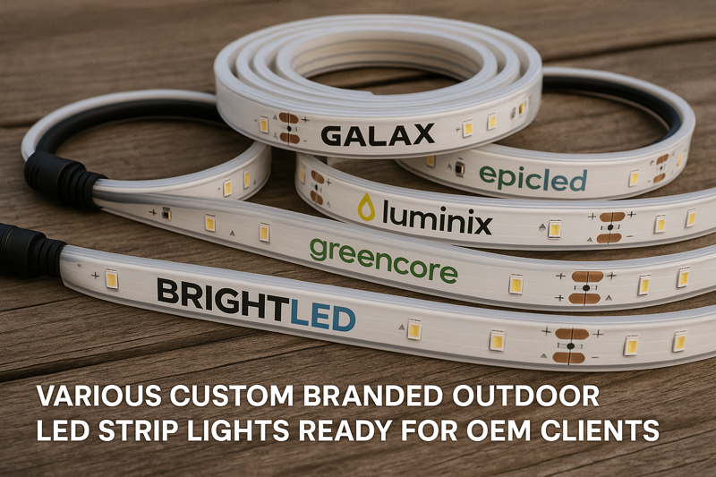 Various Custom Branded Outdoor LED Strip Lights Ready for OEM Clients