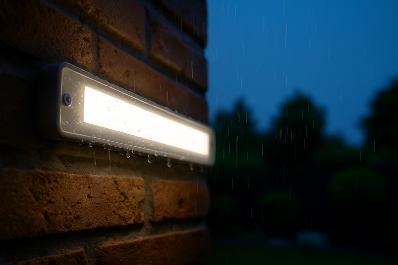 LED strip lights exposed to water outdoors